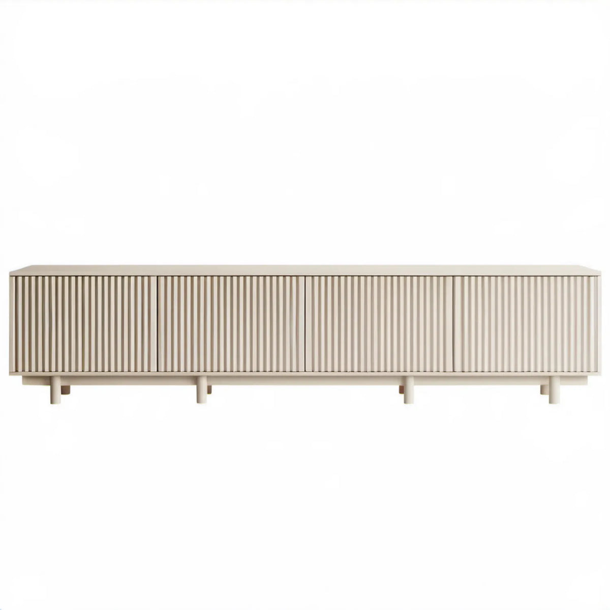 Kremowa szafka RTV z lakierowanej płyty MDF 180 x 40 x 55 cm